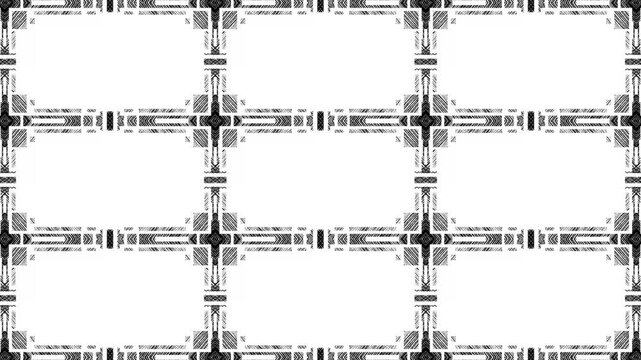 3x3 Blank Grid with Black Borders. Multi-Panel. Nine-Section Framework. Rows and Columns