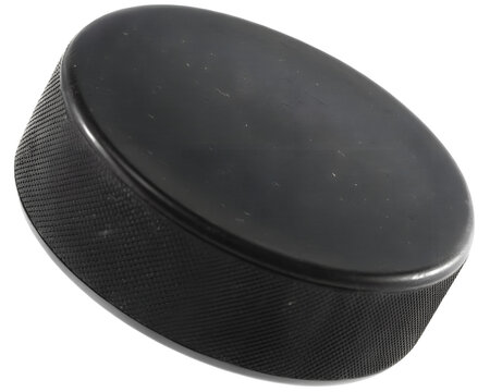 Black hockey puck