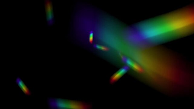 4K cinematic glowing rainbow light overlay with lens flare and vibrant gradient
