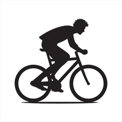 Fototapeta premium bicycle commuter vector silhouette line art icon idea collection