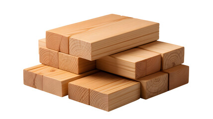 Stack of wooden blocks in a pyramid shape