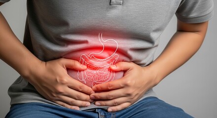 Man Suffering from Stomach Pain and Digestive Problems