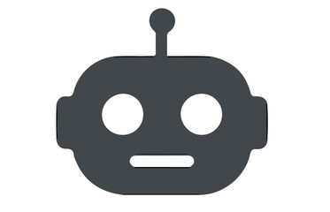 Fototapeta premium Cute Robot Face Icon for Digital Design Projects