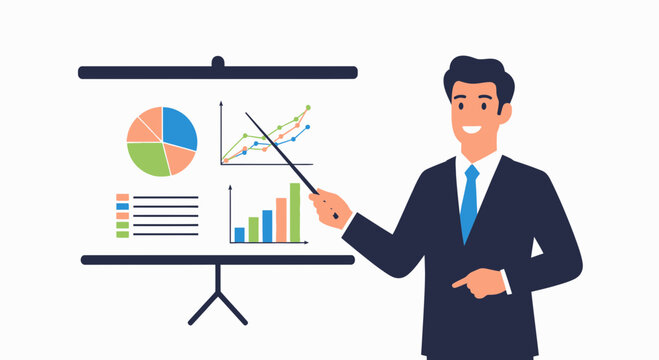 Business Analytics Presentation Illustration &ndash; Data Analysis Marketing Strategy Concept