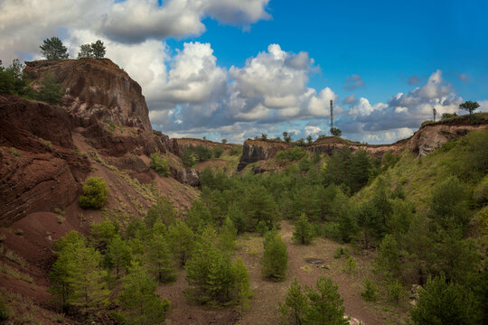 The crater of inactive Volcano Racos in Romania 