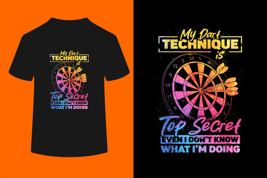 Darts Dart Funny Dart Player Dartboard T-Shirt, Small
