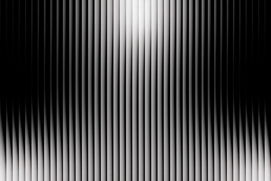 Gradient of vertical black and white lines with central highlight.