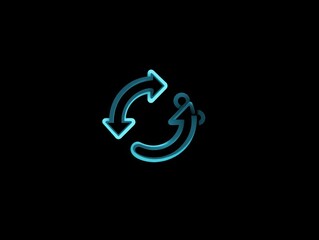 Obraz premium sync icon isolated on a transparent background 