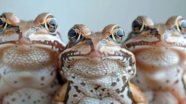 frogs on a gray background