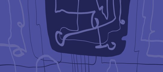 Abstract image for printing. Picture for modern interiors. The picture is painted by hand on a tablet. © neurostructure