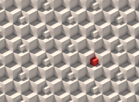 Abstract Odd Man Out Illustration.