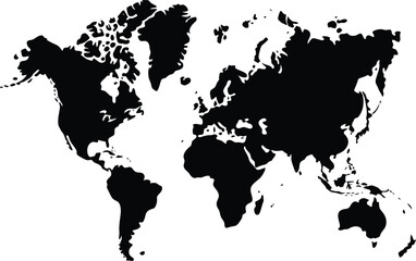 Obraz premium Abstract black shape against a white background resembling a stylized animal