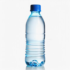 Naklejka premium A bottle of water with a blue cap