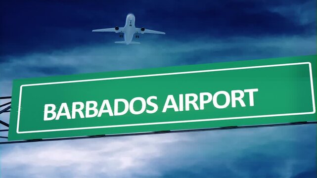Barbados airport Road Signs