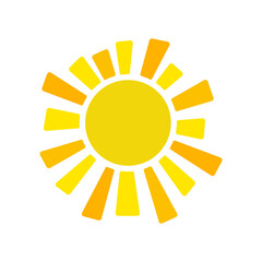 Sun icon. Colored silhouette. Front view. Vector simple flat graphic illustration. Isolated object on a white background.
