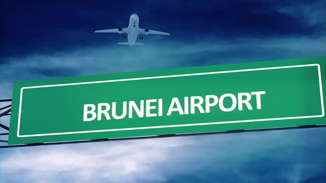 Brunei airport Road Signs