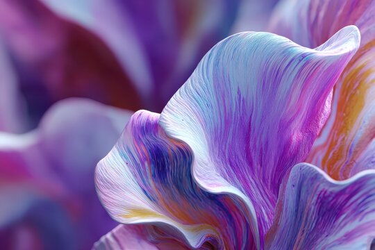 Closeup view of textured flower petals showcasing vibrant colors and intricate natural patterns found in nature