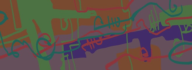 Abstract image for printing. Picture for modern interiors. The picture is painted by hand on a tablet. © neurostructure