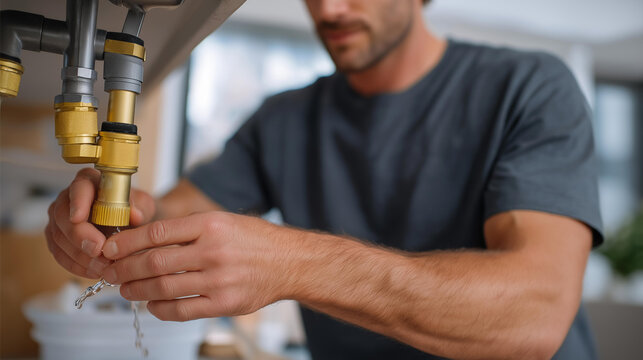 A DIY enthusiast is shown replacing water-softening cartridges, highlighting the ease of maintenance and importance of regular changes for optimal water quality in their home plumbing systems.