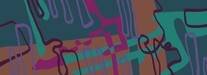 Abstract image for printing. Picture for modern interiors. The picture is painted by hand on a tablet. © neurostructure