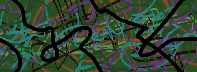 Abstract image for printing. Picture for modern interiors. The picture is painted by hand on a tablet. © neurostructure