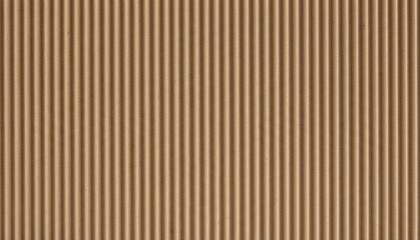 Fototapeta premium Corrugated cardboard brown paper texture abstract background with vertical lines