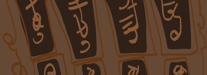 Abstract image for printing. Picture for modern interiors. The picture is painted by hand on a tablet. © neurostructure