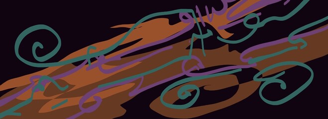 Abstract image for printing. Picture for modern interiors. The picture is painted by hand on a tablet. © neurostructure