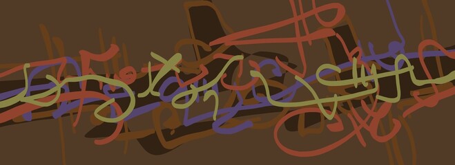 Abstract image for printing. Picture for modern interiors. The picture is painted by hand on a tablet. © neurostructure