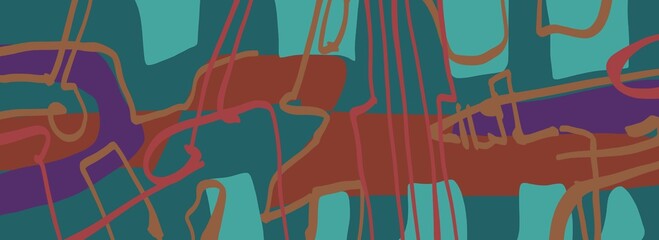 Abstract image for printing. Picture for modern interiors. The picture is painted by hand on a tablet. © neurostructure