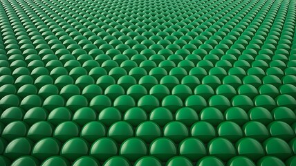 Fototapeta premium Green abstract pattern made of repeating round geometric shapes 