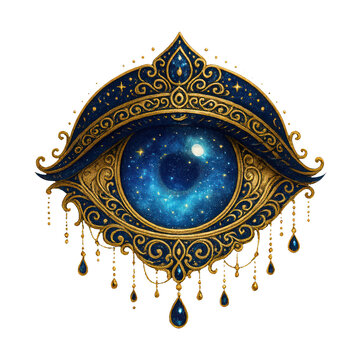 PNG Mystical ornate cosmic eye