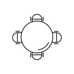 Obraz premium round table glyph icon. Element of Furniture for mobile concept and web apps icon
