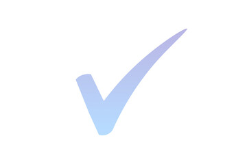 light blue checkmark tick icon transparent background © Photix Studio