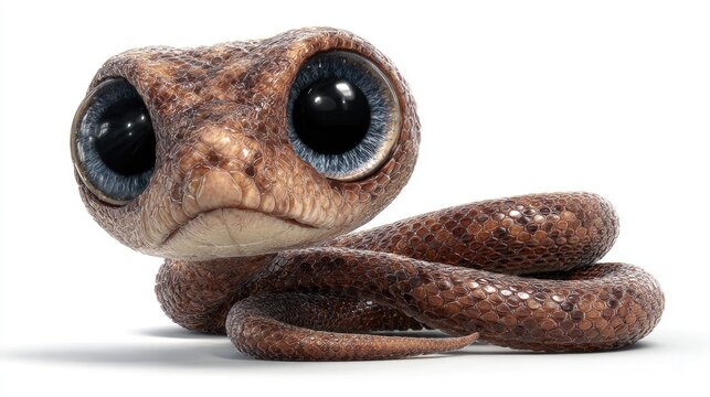 ultra realistic 3D baby snake