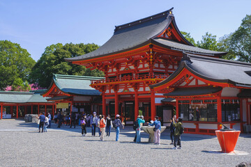 Obraz premium 近江神宮、日本にある歴史深い神社の風景、滋賀、日本