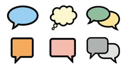 Speech Bubble color vector illustration