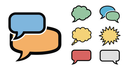 Speech Bubble color vector illustration