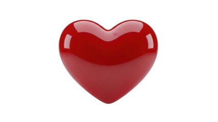 Fototapeta premium Shiny red heart isolated on transparent background