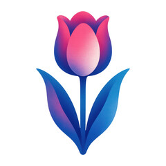 Fototapeta premium PNG Gradient tulip illustration PNG