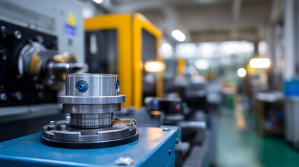 Factory equipment machinery in industrial production facility, manufacturing line components with mechanical systems, heavy industrial apparatus for processing operations,