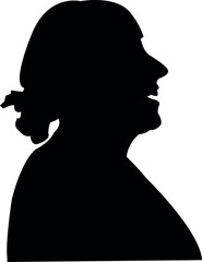 a woman head silhouette vector
