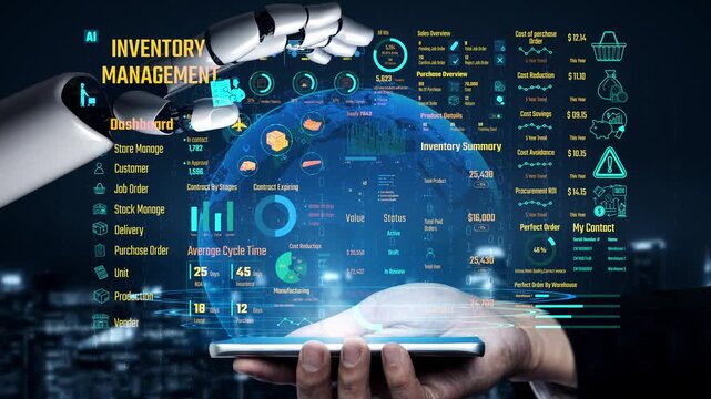 AI manages inventory dashboards through virtual assistant analytics, smart tracking systems, and artificial intelligence for warehouse and procurement efficiency. Thunk