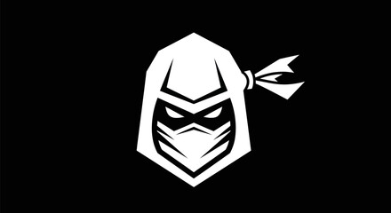 Abstract ninja head silhouette illustration © Stylo