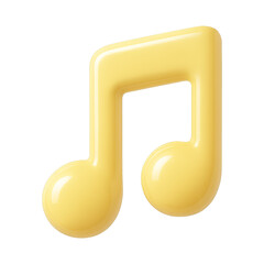 PNG Yellow music note icon illustration