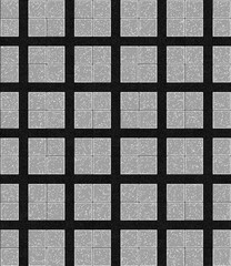 Grey mosaic tiles forming a seamless geometric pattern