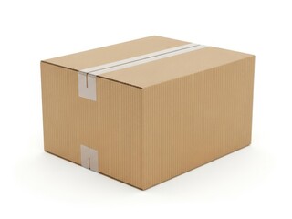 A large cardboard box ready for shipping or storage with tape seals