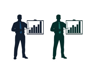Business Professionals Presenting Growth Charts Indicating Positive Financial Trends