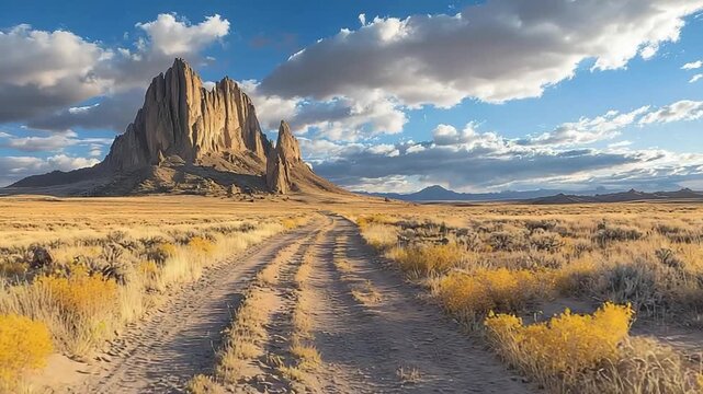 shiprock new mexico southwestern desert landscape video