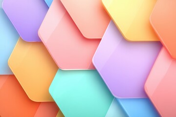 Pastel hexagon layered background